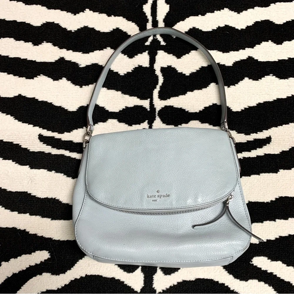 Kate Spade Jackson Blue Flap Shoulder Bag - Picture 2 of 15